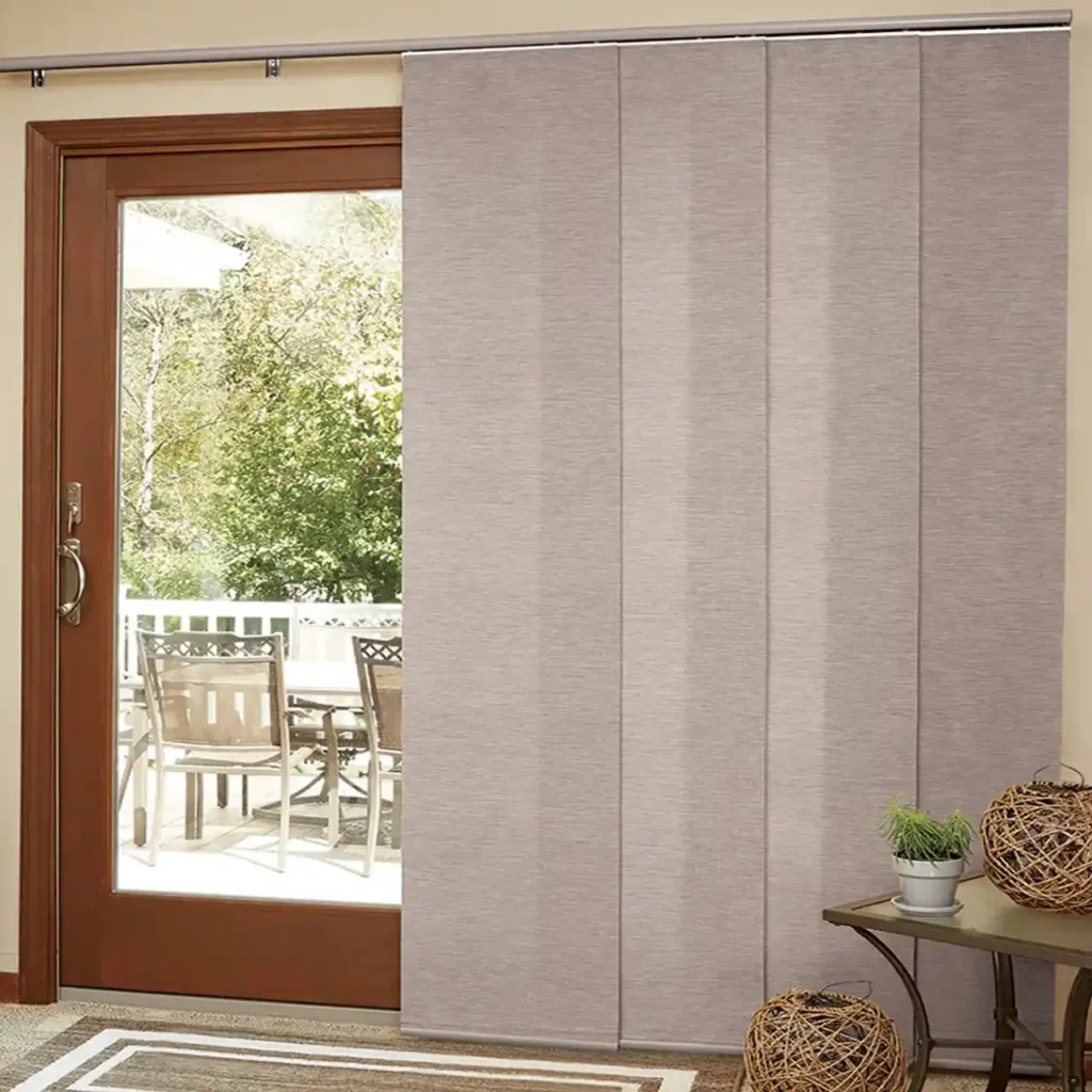 brown door blinds